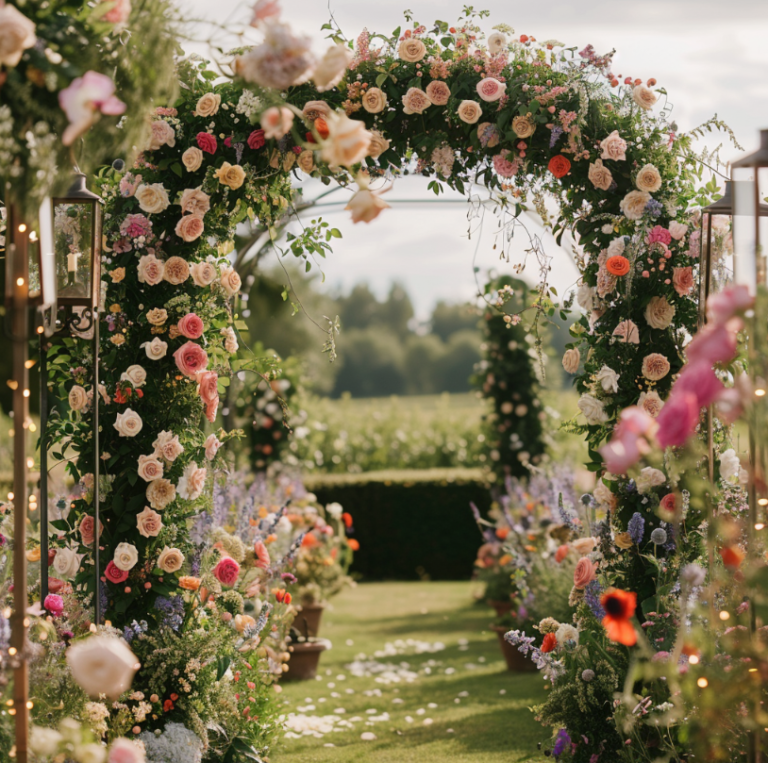 Real and Fake Flowers: The Perfect Combo for Stunning Outdoor Wedding Decor