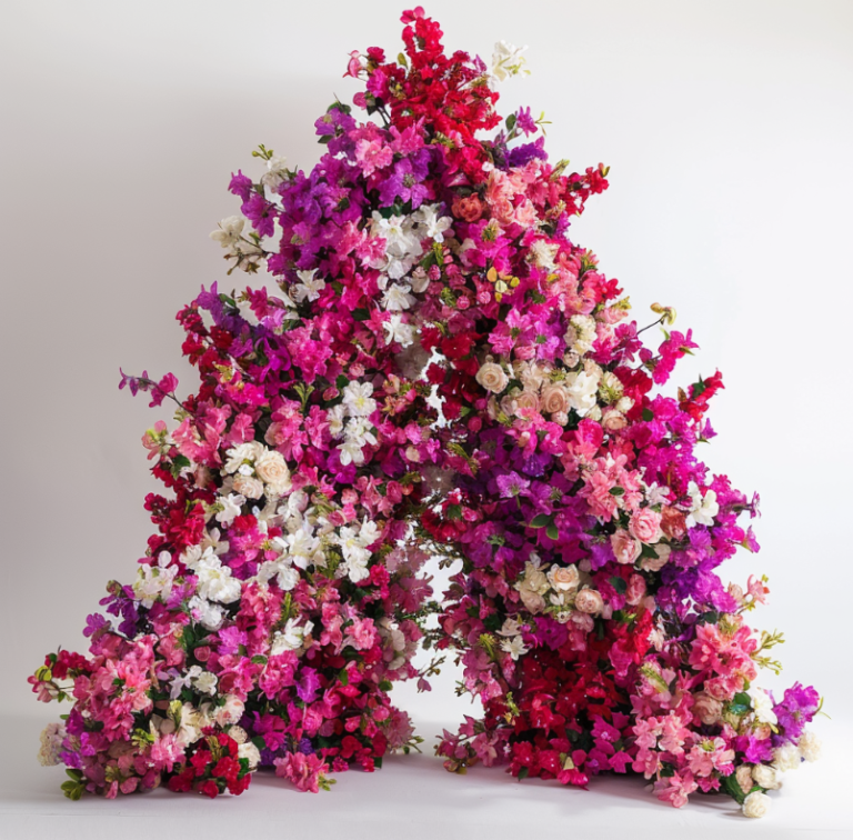 Creating Geometric Floral Arrangements with Faux Bougainvillea