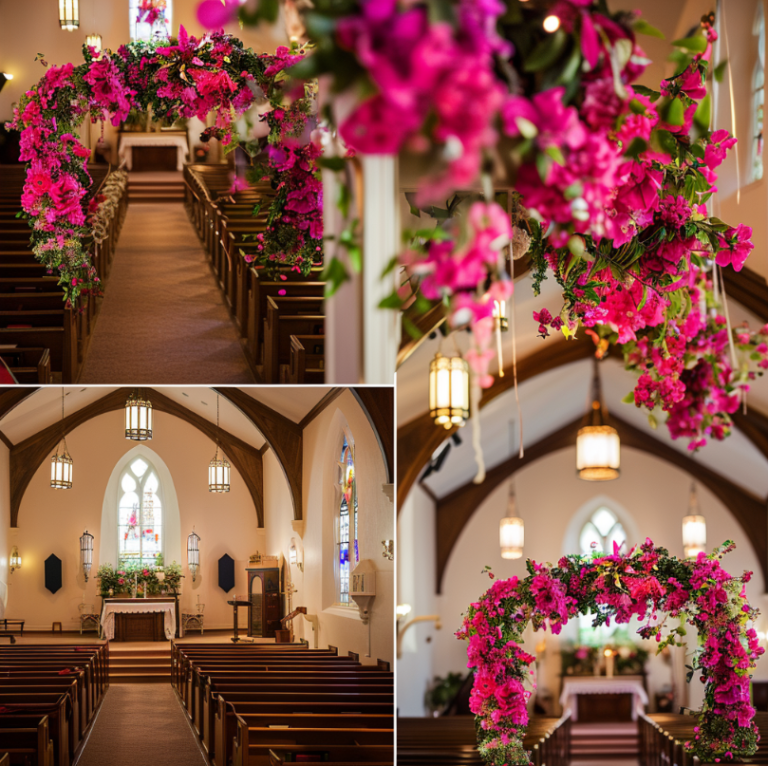 How to Use Faux Bougainvillea for Wedding Decorations in Traditional Church Areas in the U.S.