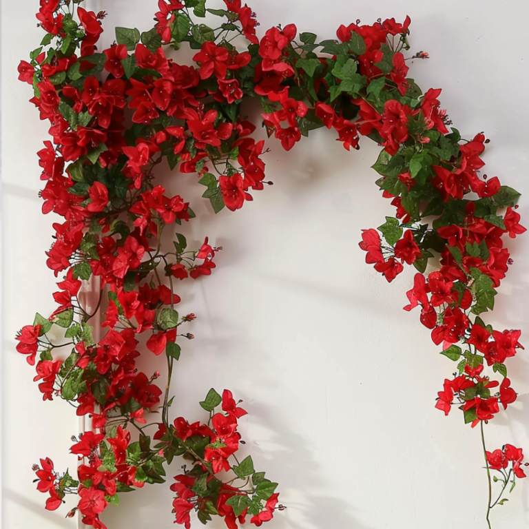 wall decor with silk bougainvillea